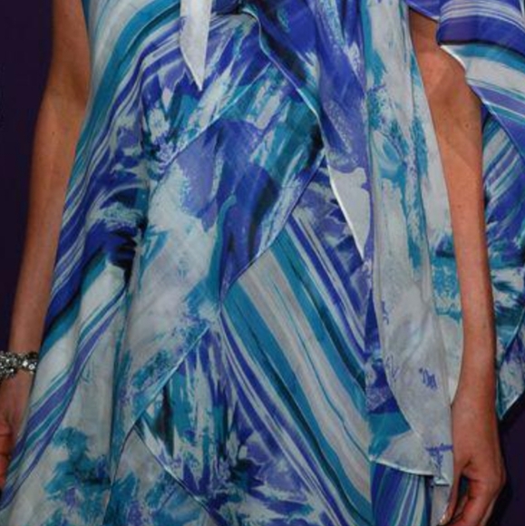 BCBG Maxazaria silk chiffon "Gigi" dress L - Picture 5 of 9